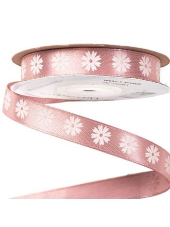 Virágmintás szatén szalag 12mm x 20m - Mályva 12mm x 20m VR12-22