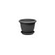 Virágcserép+Alátét Venecia 12cm Antracit (24/#_6864/rkl)