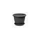Virágcserép+Alátét Venecia 14cm Antracit (24/#_4200/rkl)