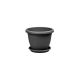 Virágcserép+Alátét Venecia 17cm Antracit (24/#_2256/rkl)