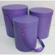 Ajándék-Virág Papírdoboz Szett/3 100-48/LILA - D21*H24cm (8/#)