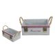 Kaspó Bőrönd -Harvest Time- 140-W-302/M - 26*15*H9cm (32/#)