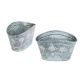  Bádog Kaspó Domború Szürke 140-B-22-44 - 18*11*H9/11cm  (120/#)