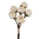 Rózsa selyemvirág csokor, 6 szálas, magasság: 31cm - Krém  AF004-01