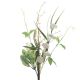 Klematisz művirág csokor, 56cm magas - Fehér/Zöld  AF007-01
