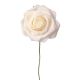 Rózsa selyemvirág szál- 23cm - Bézs