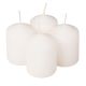Adventi gyertya készlet- 5.5 x 4cm - Matt fehér