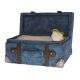 Bőrönd ültethető kerámia 26,5x20,5x44,5cm kék DD61946