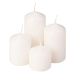 Lépcsős adventi henger gyertya készlet- Ø40 x 40/55/70/85mm - Lakk fehér