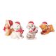 Kiscicás dísz szett 4db- 3-5 x 5 x 3cm- polirezin