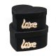 PAPÍRDOBOZ LEDDEL 2 DB 1/24 26x24x12; 23x21x10-5 cm FEKETE