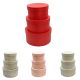 PAPÍRDOBOZ 3 DB KEREK 1/30 23x23x11;20x20x10;17x17x9 cm 4 SZÍNBEN