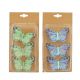 Pillangó csipeszes textil 10x6x2 cm zöld- kék 2 féle S/3 8720006819728