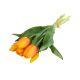 Selyemvirág tulipán csokor 5 szálas gumi 30cm narancs
