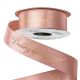 Boldog karácsonyt! feliratos csillogó szatén szalag 25mm x 10m - Púder bézs